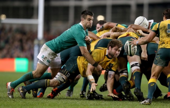 Conor Murray tackles Ben McCalman