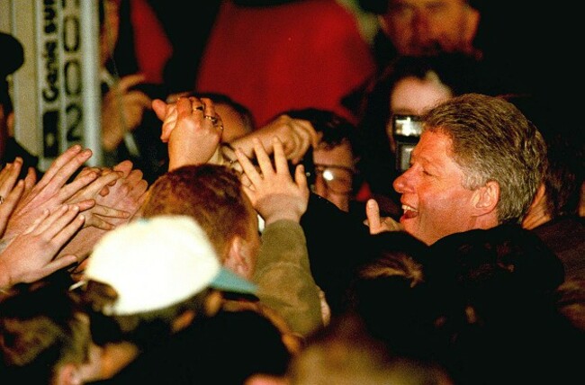 Clinton Sea of hands