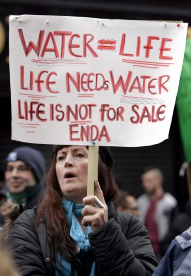 Dublin Water Protest. An estimated crow