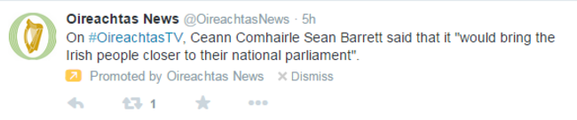 Oireachtas Promoted Tweet