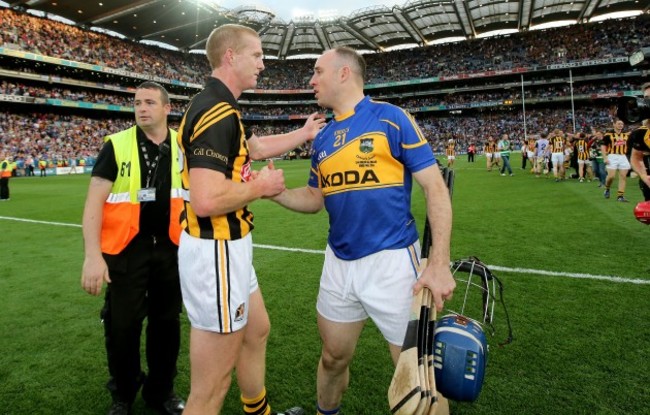 Henry Shefflin with Eoin Kelly after the game