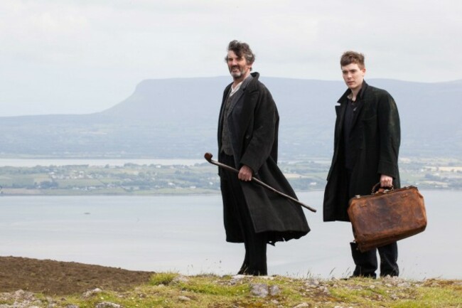 (L-R) Ciaran McCauley and Kiefer Short in Blue Raincoat producti