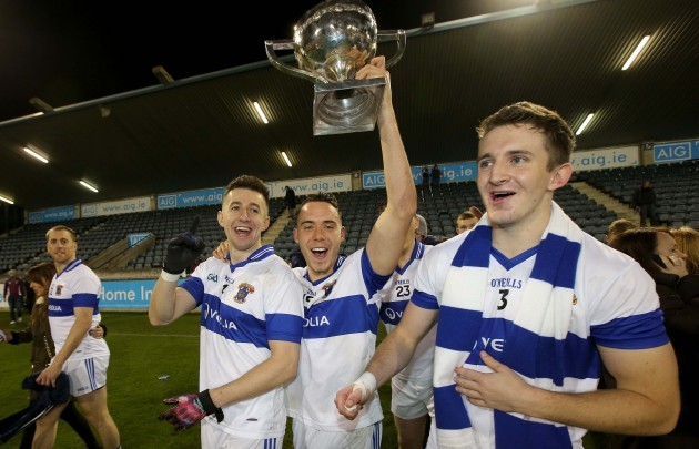 Hugh Gill, Shane Carthy and Jarlath Curley celebrate with the trophy