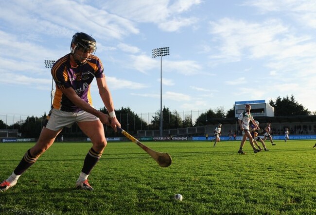 Sean McGrath takes a sideline cut
