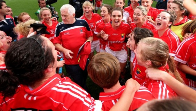 Eamon Ryan celebrates with his team after the game