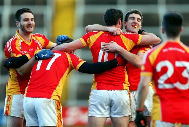 Castlebar players celebrate at the end of the game