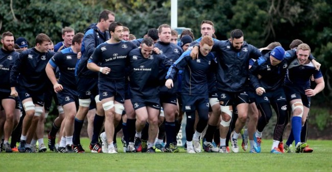 General view of the players during training