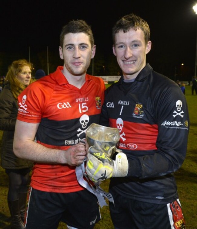 Paul Geaney and Brian Kelly celebrate winning