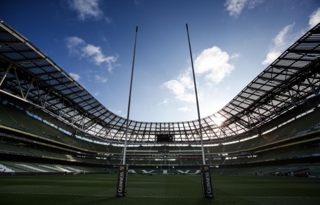 General view of the Aviva Stadium