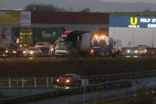 burnt out lorry