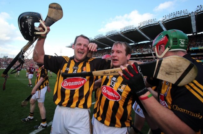 Jackie Tyrrell and JJ Delaney celebrate