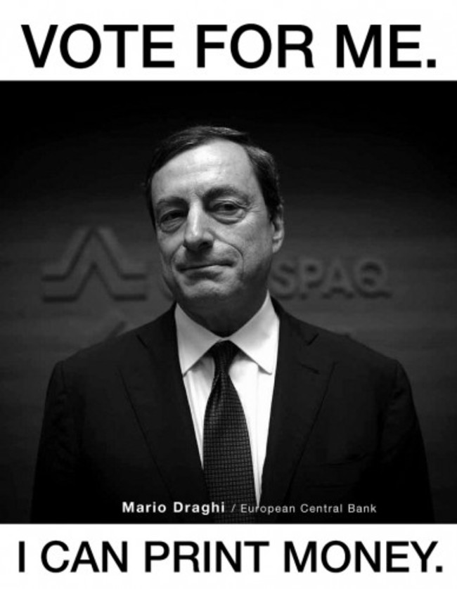 Printer Mario Draghi