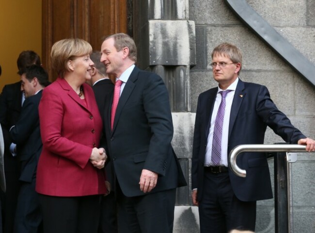 Angela Merkel Visits Ireland