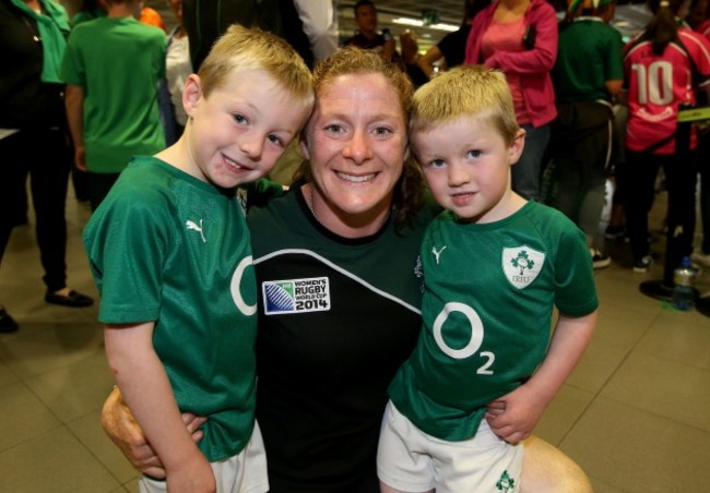 Grace Davitt with her nephews Cian O'Brien and Adam O'Brien