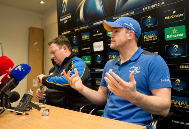 Matt O'Connor with Jamie Heaslip