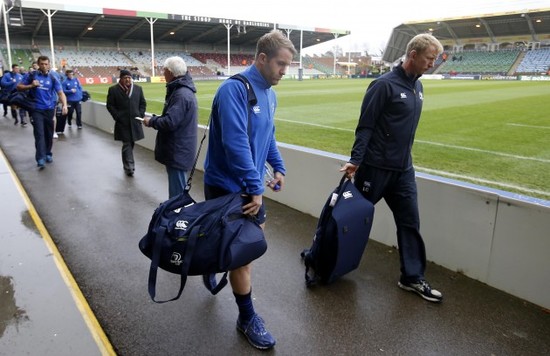 Luke Fitzgerald and Leo Cullen arrive