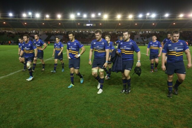 Leinster players dejected after the game