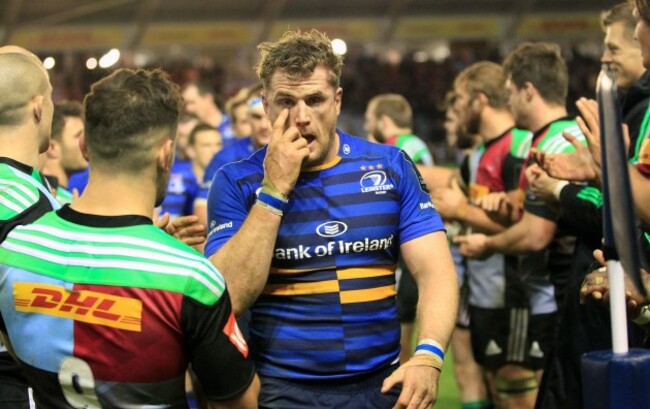 Jamie Heaslip dejected after the match