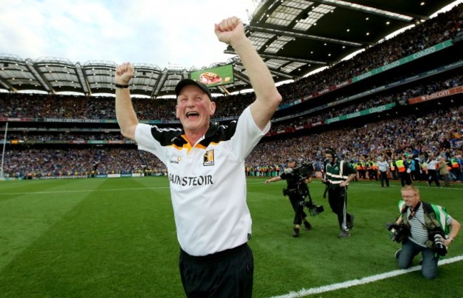 Brian Cody celebrates at the final whistle