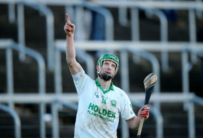 Henry Shefflin celebrates a score