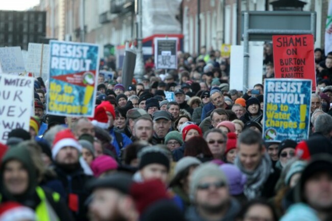 Anti Water Charges Protests. Huge crowd