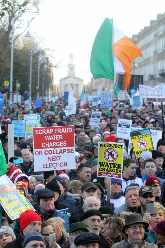 Anti Water Charges Protests. Huge crowd