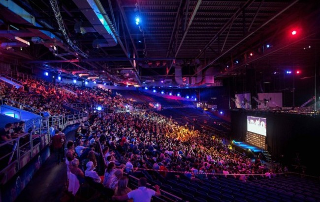 General view of the Weigh-in in the O2 Arena 18/7/2014