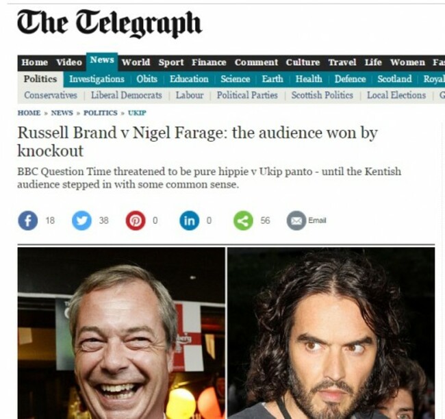 telegraph farage brand