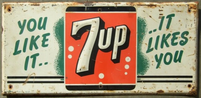 7UP SIGN 1957