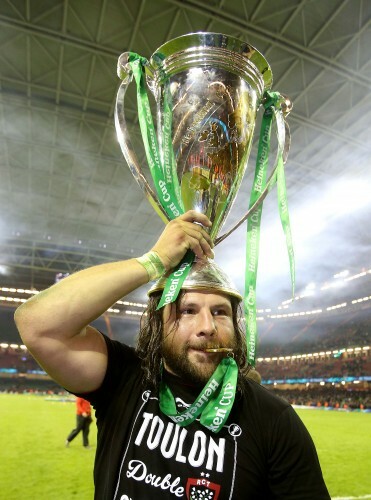 Martin Castrogiovanni celebrates winning