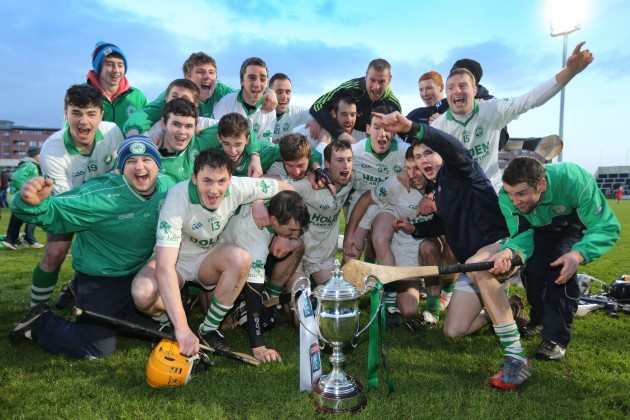 Ballyhale Shamrocks players celebrate with the cup