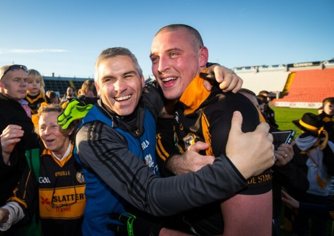 Stephen Stack celebrates with Kieran Donaghy