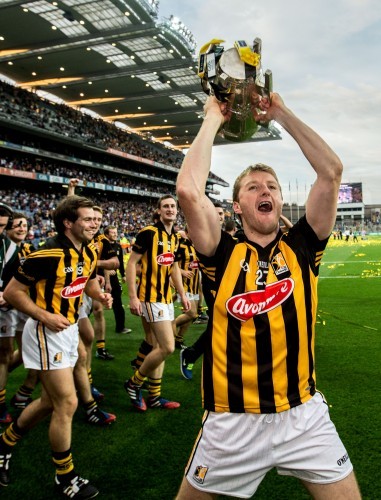 Aidan Fogarty celebrates with the Liam McCarthy cup