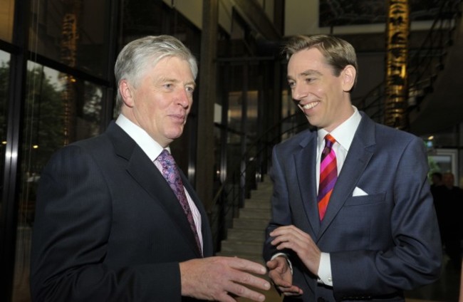 Pat Kenny with Ryan Tubridy at RTE for the 50th an