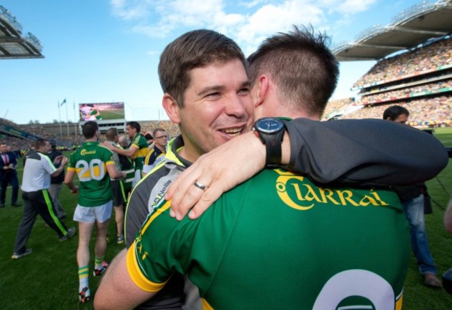 Eamonn Fitzmaurice celebrates with Marc O'Se