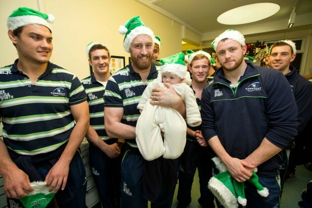 Quin Roux, Dave McSharry, Aly Muldowney, Ultan Dillane, Kieran Marmion, Eoin McKeon and Craig Ronaldson with  Darragh Reddington