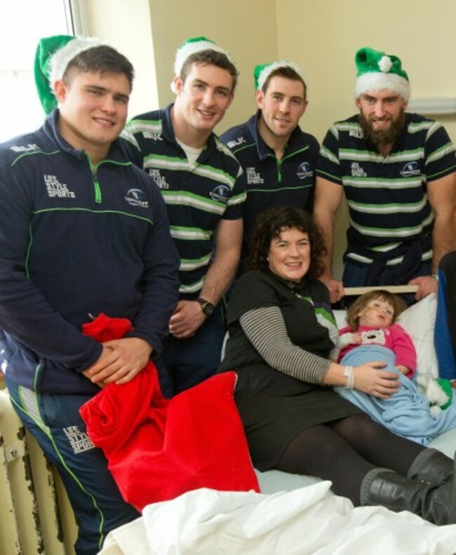 Dave Heffernan, Dave McSharry, Craig Ronaldson and John Muldoon with Katie Salmon and Deirdre Kennedy
