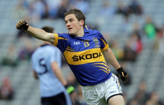 Liam McGrath celebrates scoring