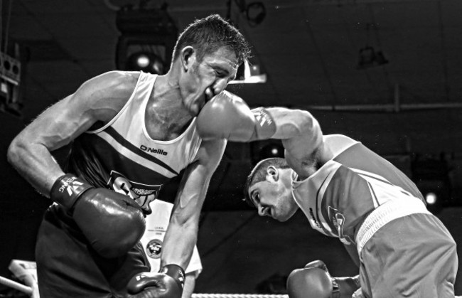 Joe Ward in action against Matthew Tinker