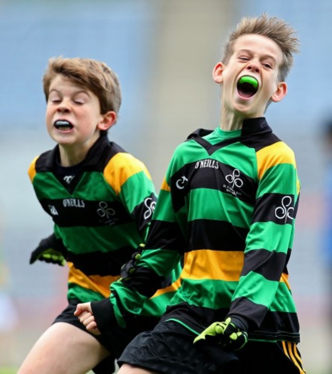 Brian Hayes celebrates at the final whistle