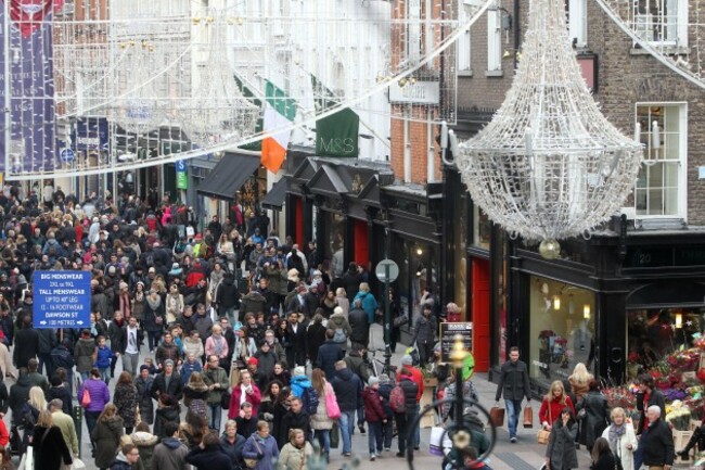 Christmas Shopping on Grafton Street.