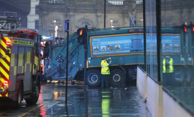 Bin lorry crash