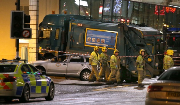 Bin lorry crash