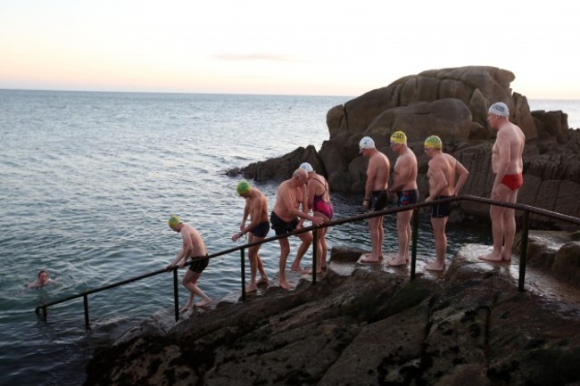 Christmas Day Forty Foot Swim. Picture