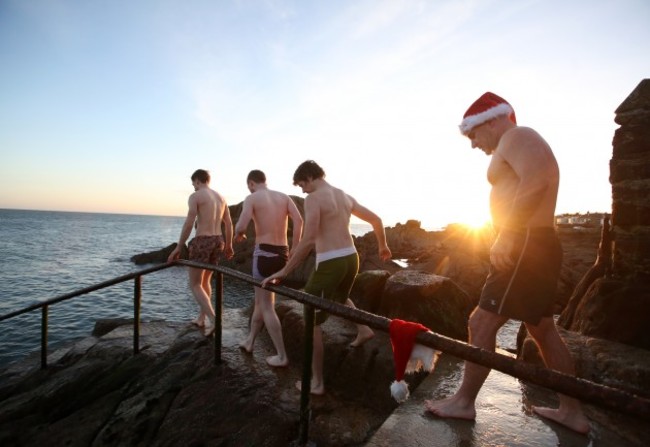 Christmas Day Forty Foot Swim. Picture