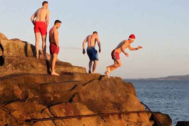 Christmas Day Forty Foot Swim. Picture