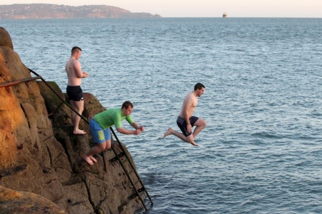 Christmas Day Forty Foot Swim. Picture