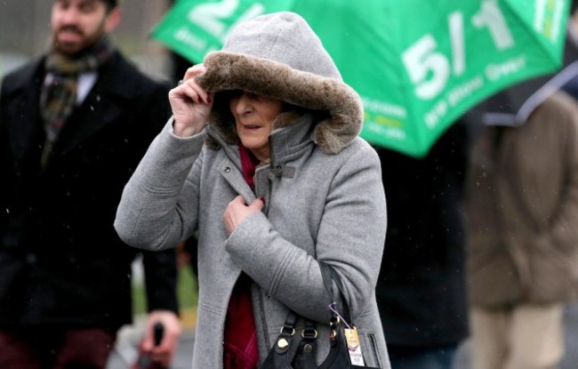 Spectators make their way to today's racing