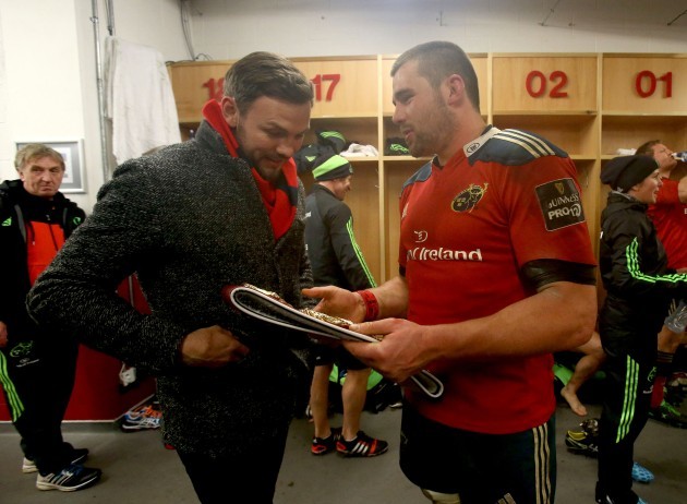 Andy Lee with CJ Stander