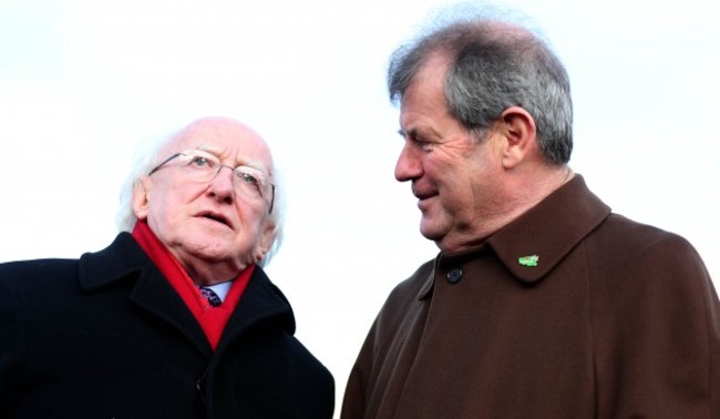 President Michael D Higgins with JP McManus